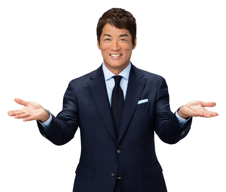 無料相談窓口を案内する長嶋一茂さん